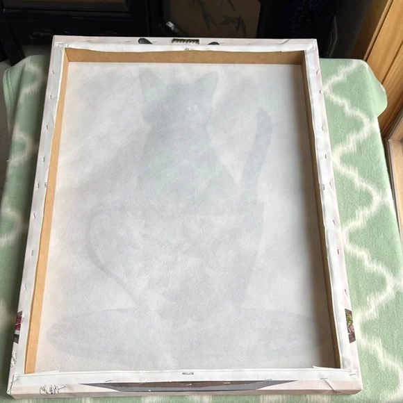 Charming Black Cat in Floral Teacup Art Print - Picture 2 of 6